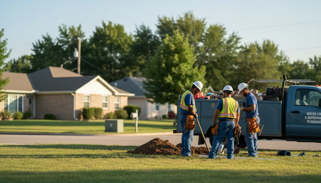Residential water line and bathroom plumbing service in Anahuac, TX